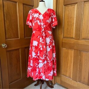 Lane Bryant Floral Print Midi Dress